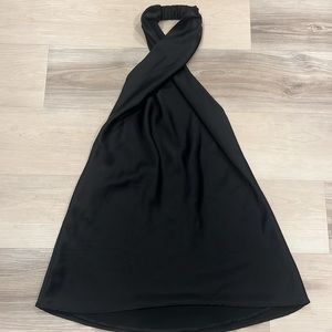 Show Me Your Mumu Jasmine Halter Mini Black Dress